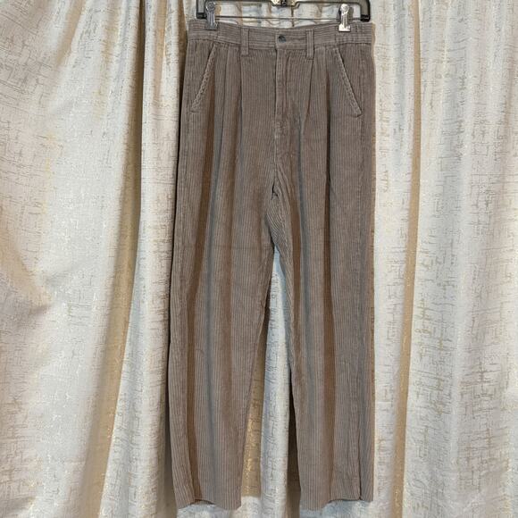 J. Peterman Tan Corduroy Pants 100% Cotton Straight Leg Business Women’s Size 6 - Picture 1 of 4